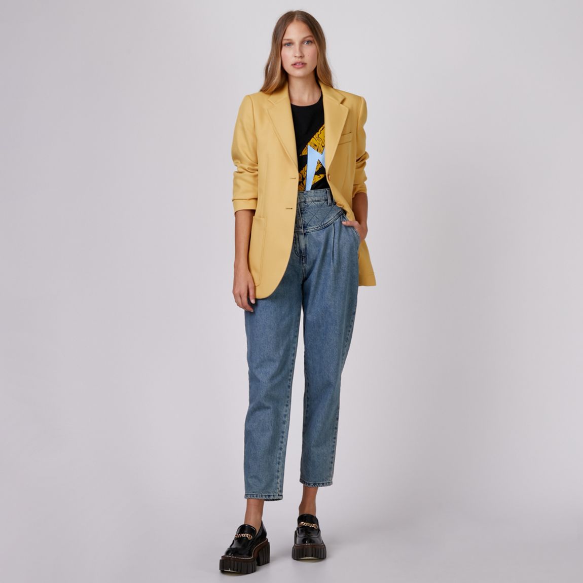 Calça Jeans Com Cós Pespontado Philosophy