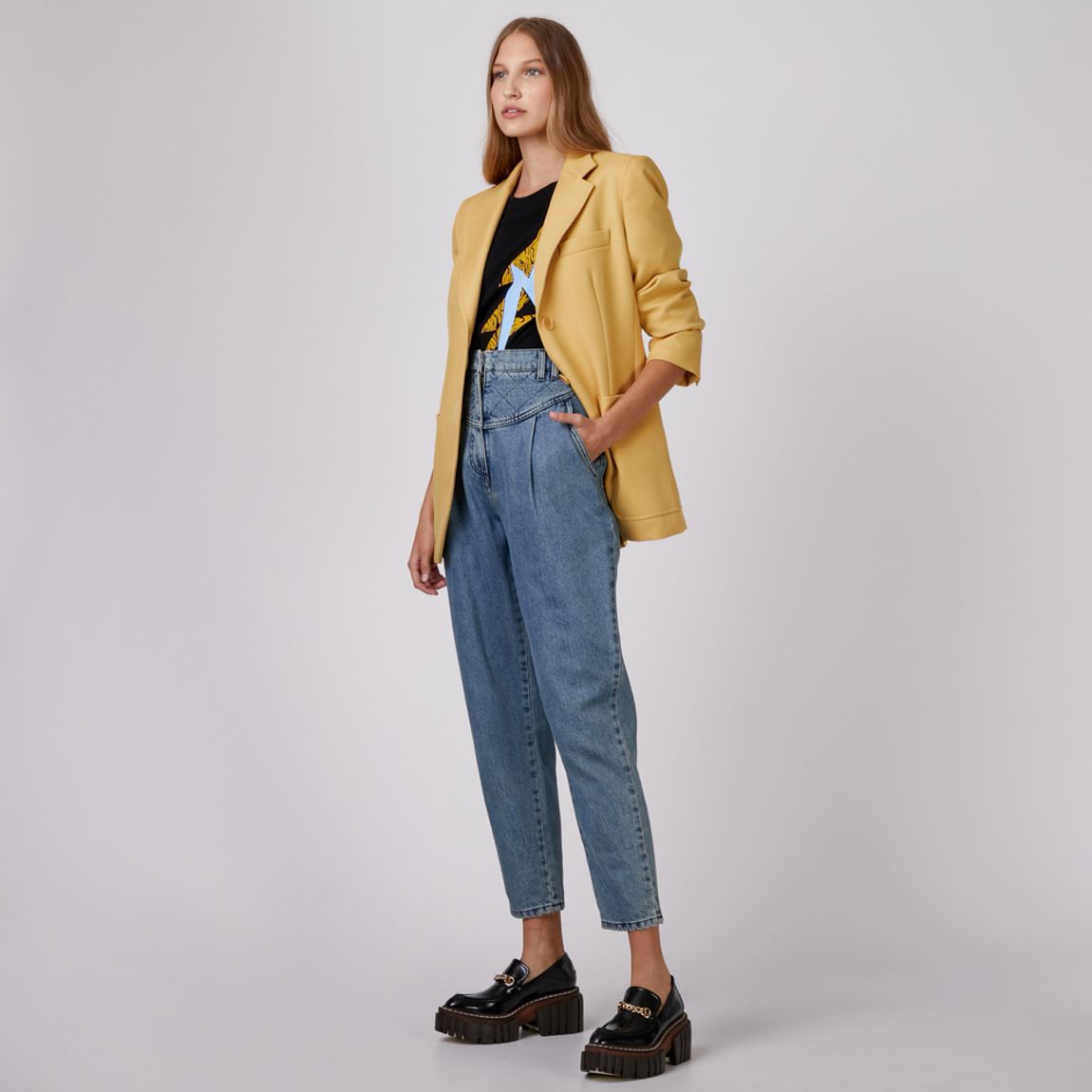 Calça Jeans Com Cós Pespontado Philosophy
