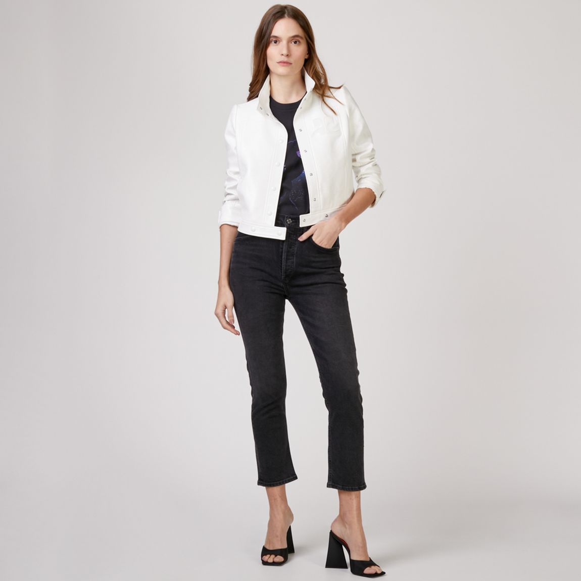 Jaqueta Vinyl Azul Courreges