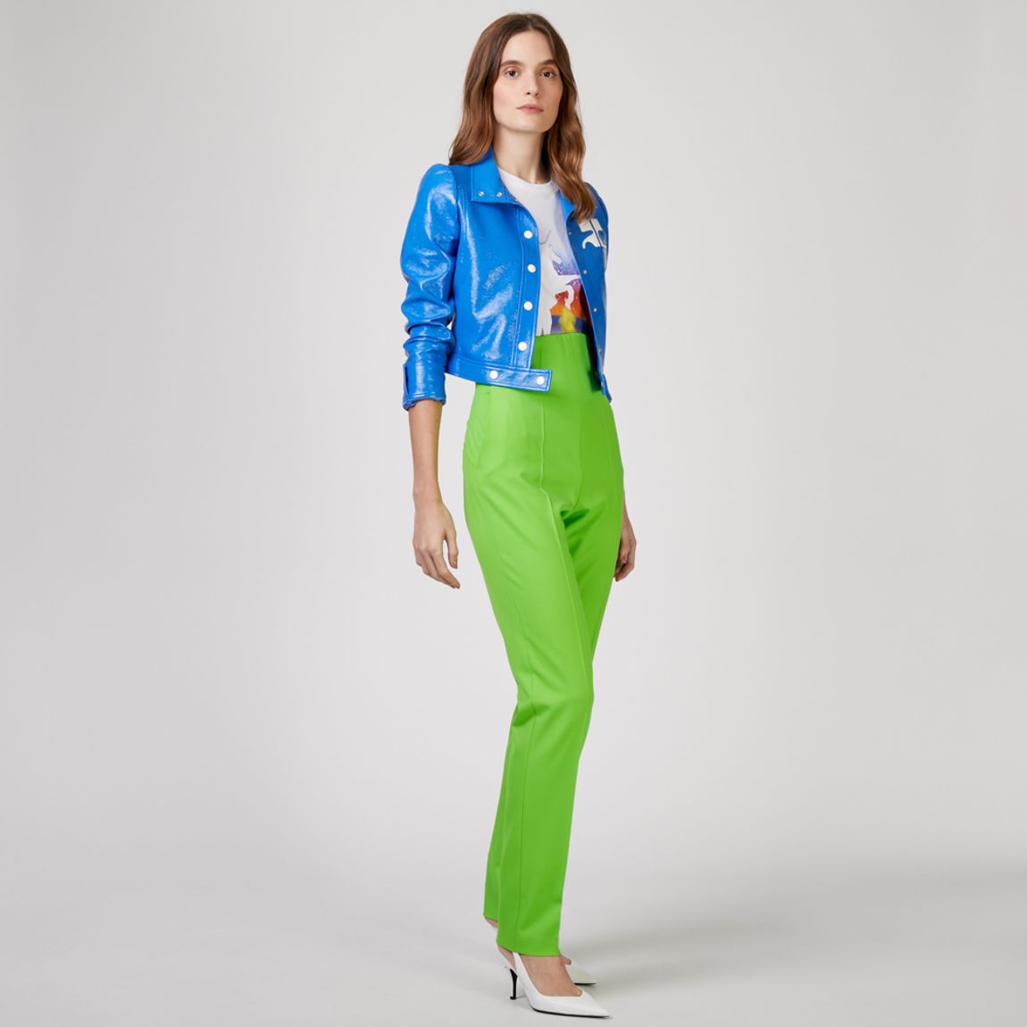 Jaqueta Vinyl Azul Courreges