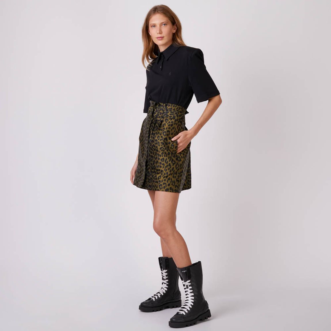 Saia Animal Print Ganni