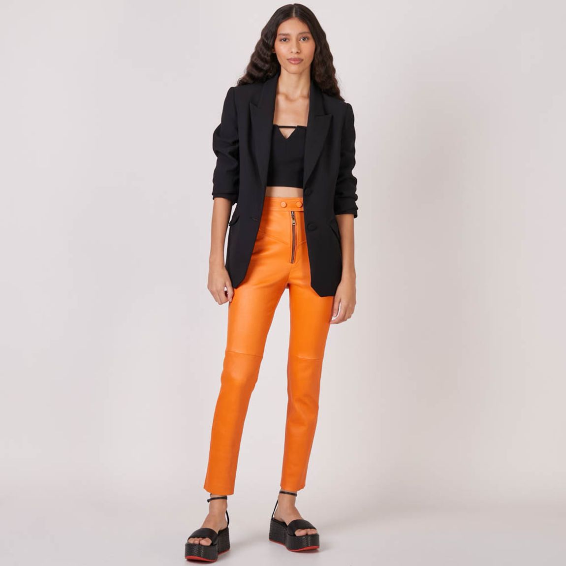 Calça Couro Stretch Cleo
