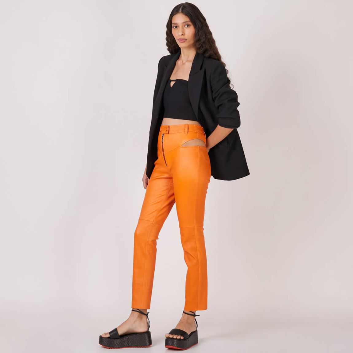Calça Couro Stretch Cleo