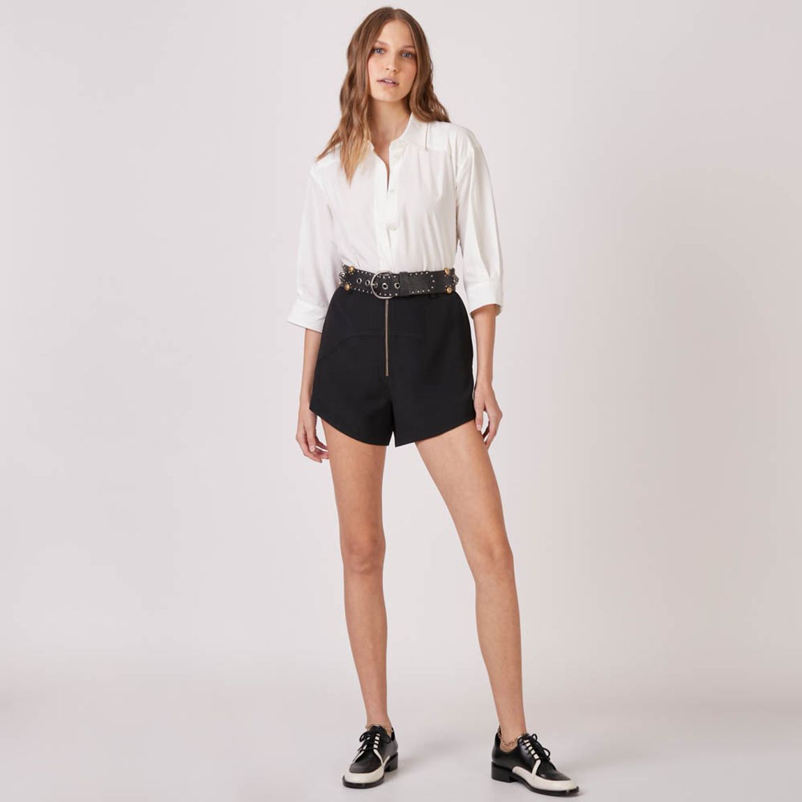 Shorts Crepe Feixe Violeta