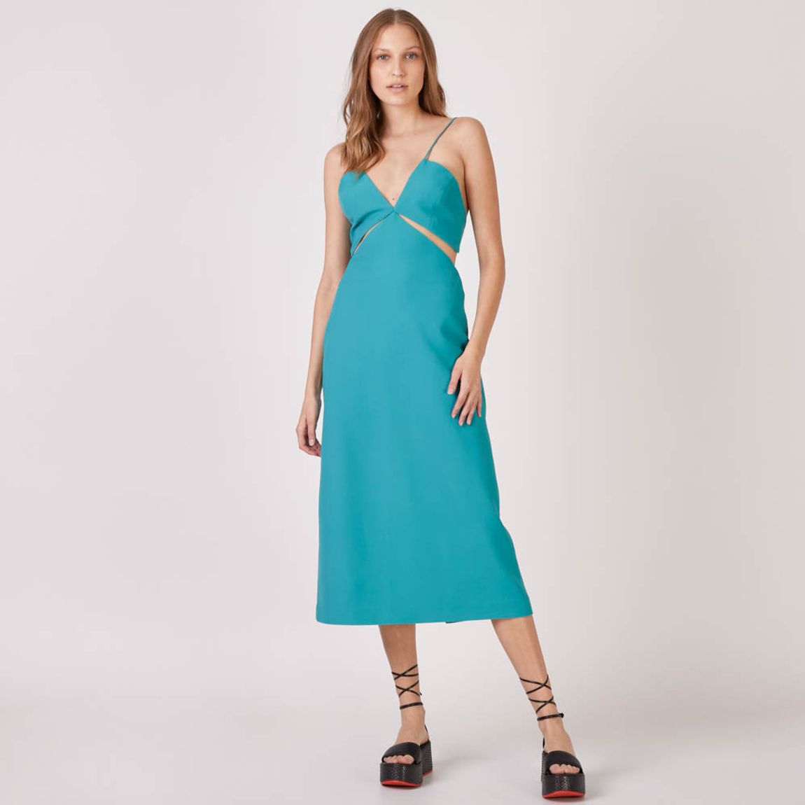 Vestido Crepe Ventana Melina