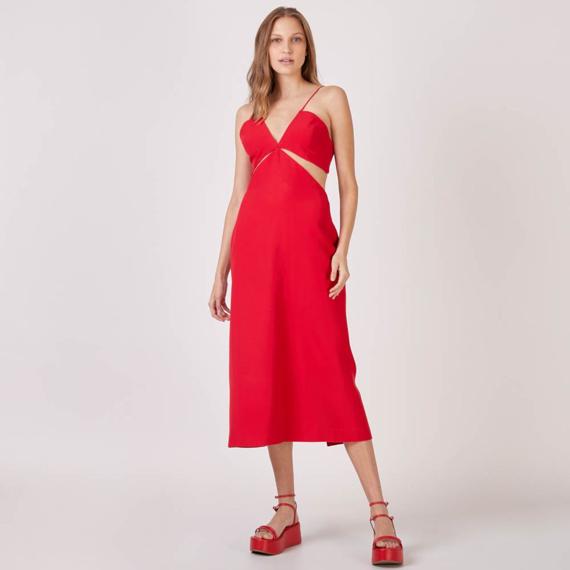 Vestido Crepe Ventana Melina