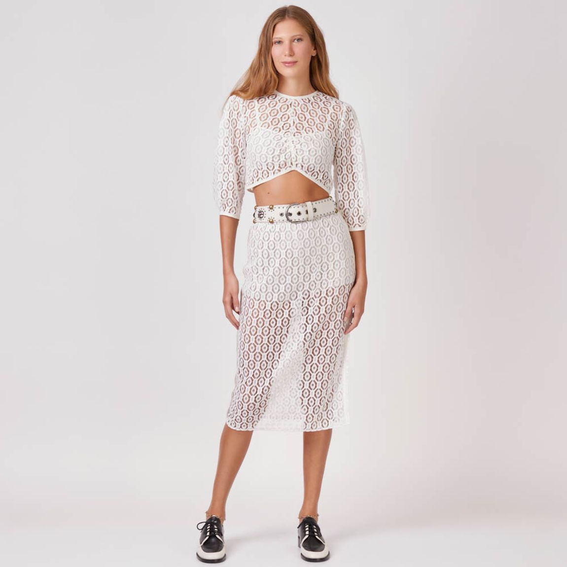 Blusa Renda Treliça Rebeca