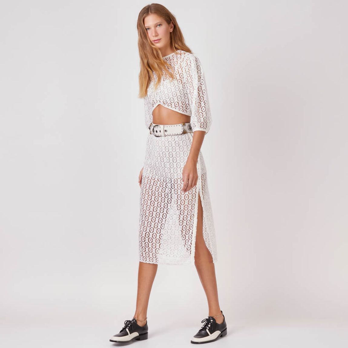 Blusa Renda Treliça Rebeca