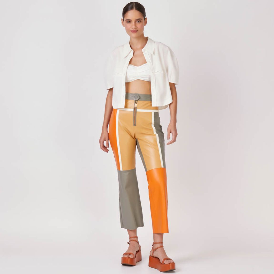 Calça Couro Lila