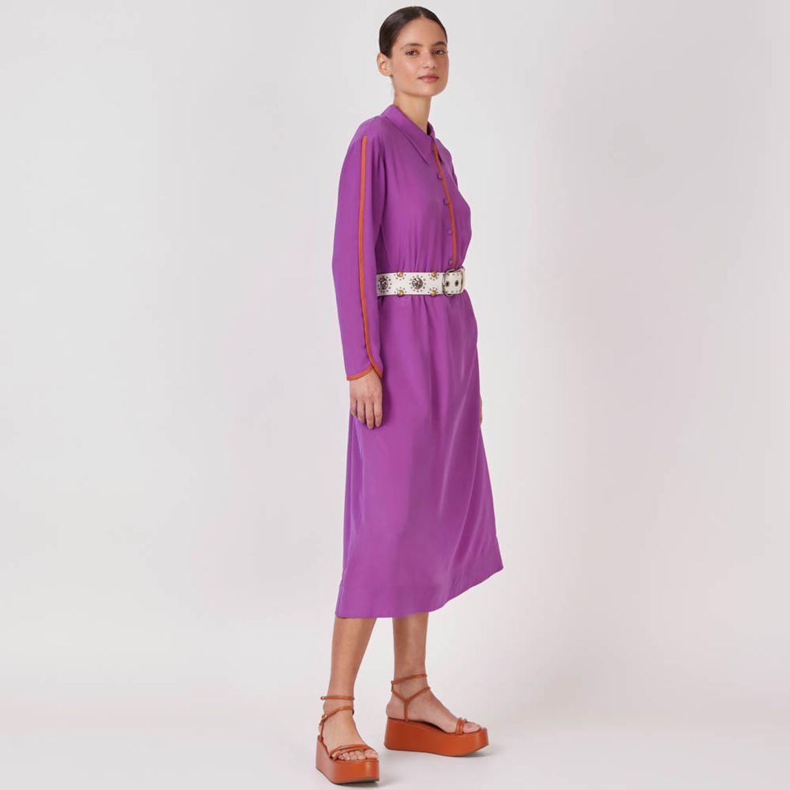 Vestido Crepe de Seda Claudia
