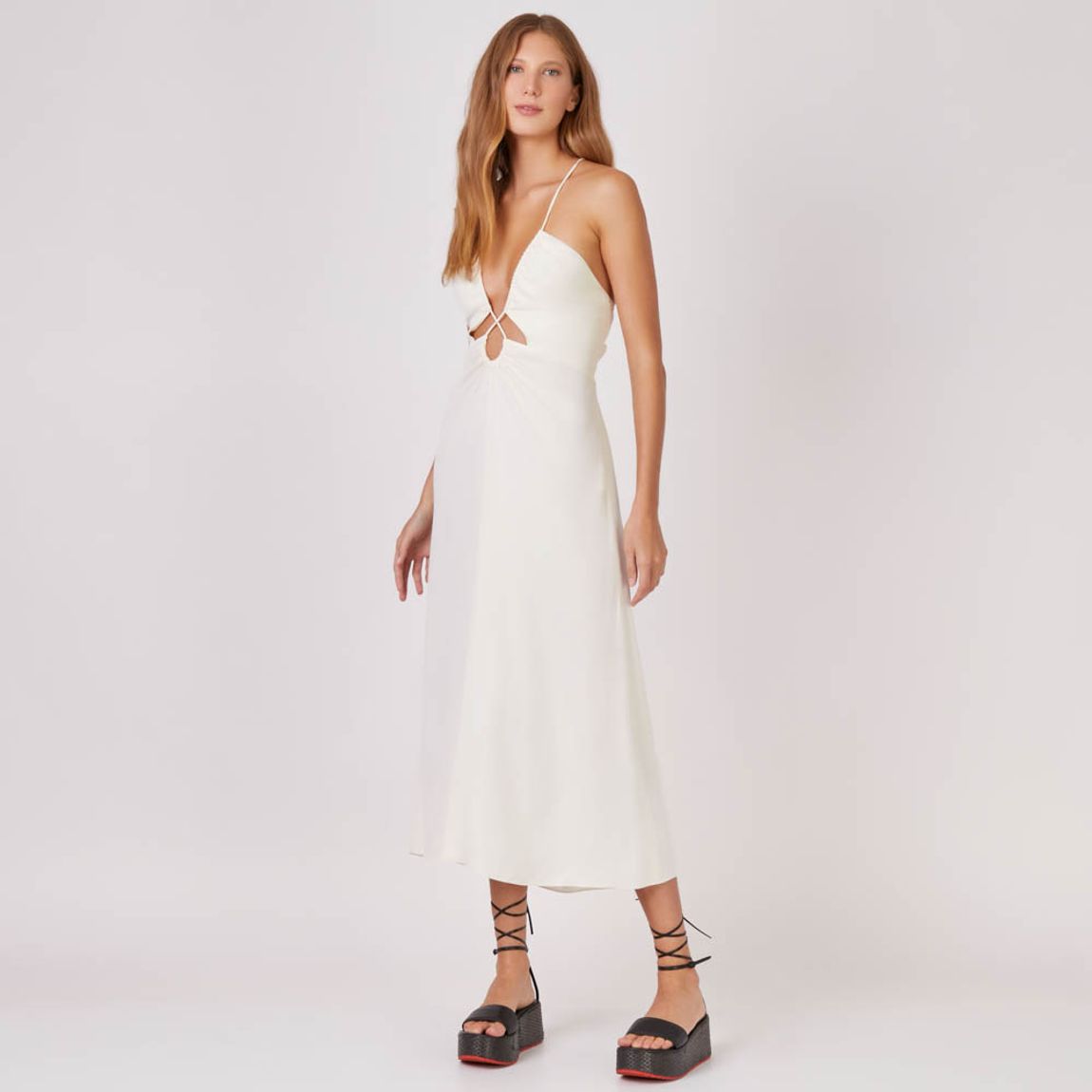 Vestido Crepe Líquido Yasmin