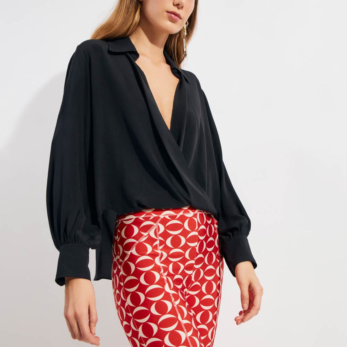 Camisa Crepe de Seda Cristal
