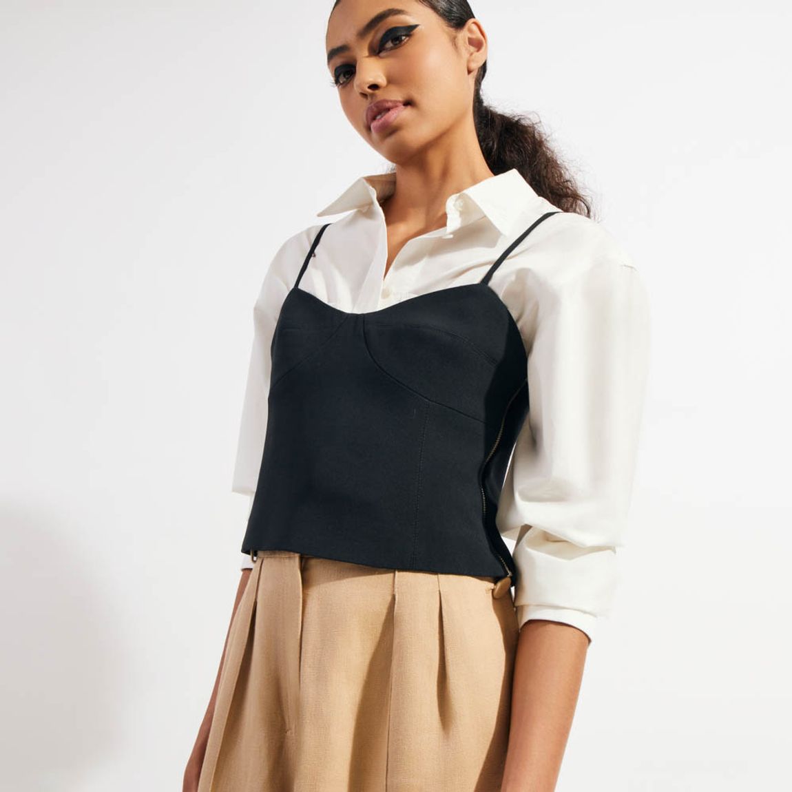 Blusa Crepe Tailor Teca