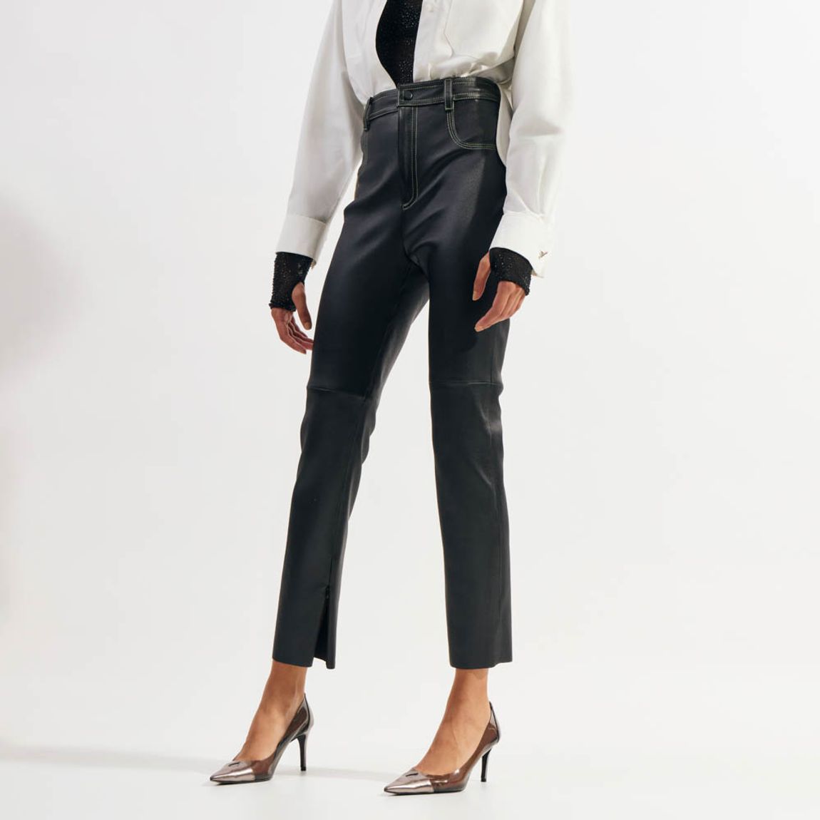 Calça Couro Stretch Jon