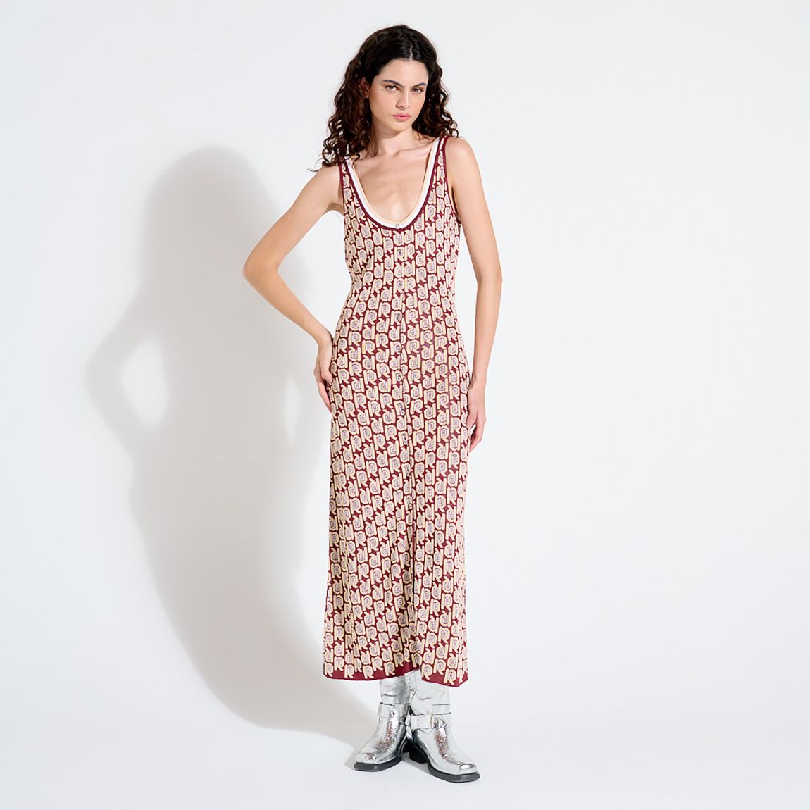 Vestido Midi Estampado Rabanne