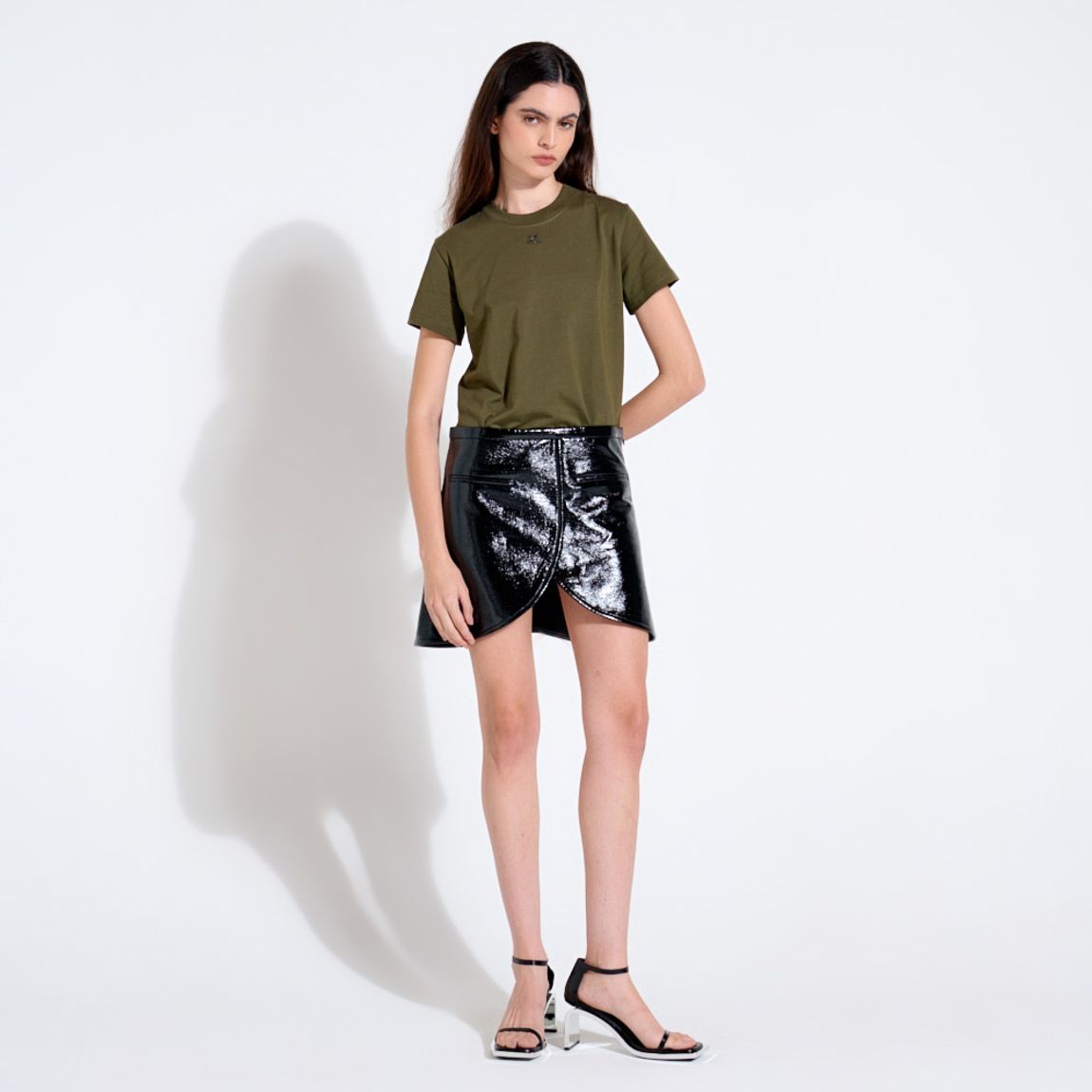 Mini Saia Ellipse Vinil Courrèges