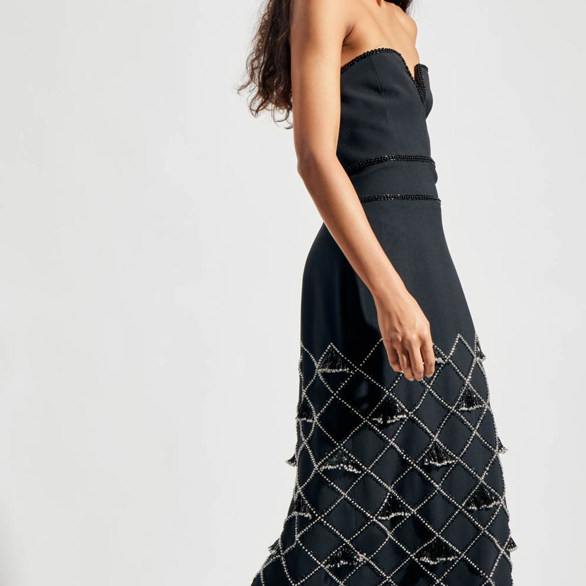 Vestido Crepe Metal Mia
