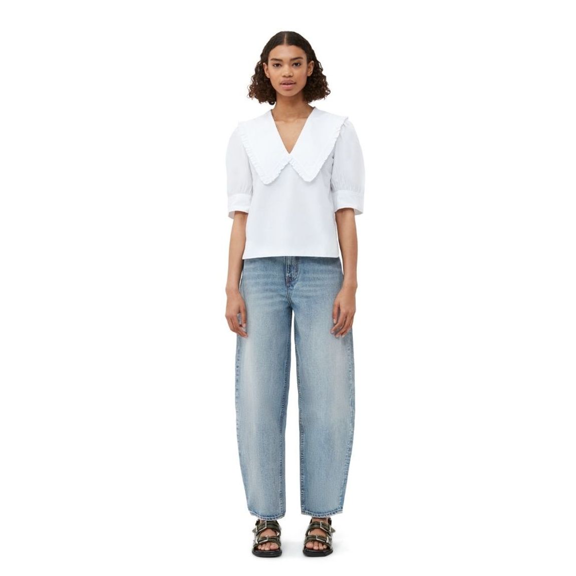 Camisa Decote v Ganni