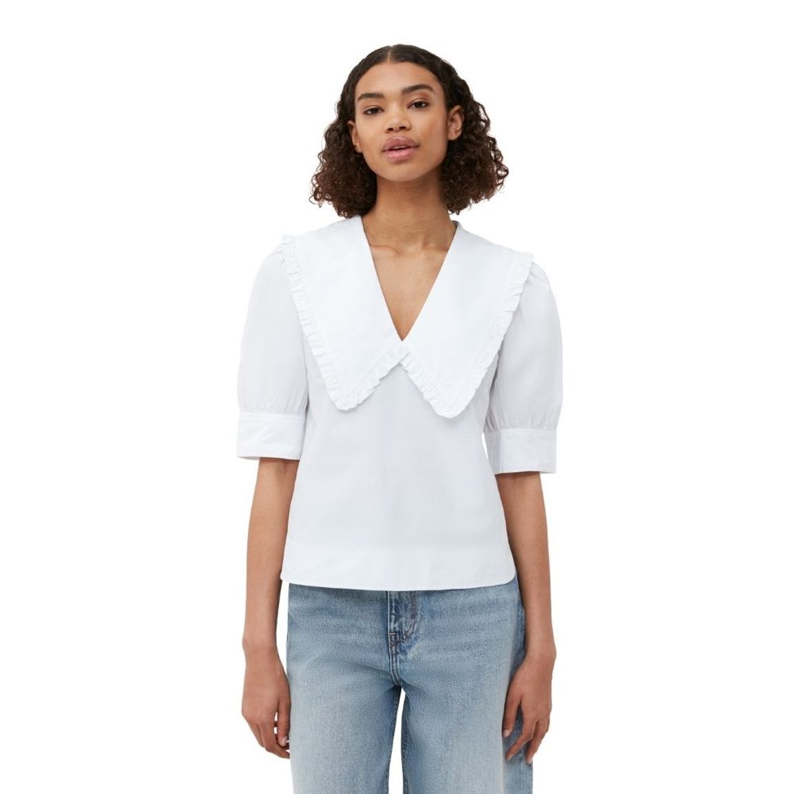 Camisa Decote v Ganni