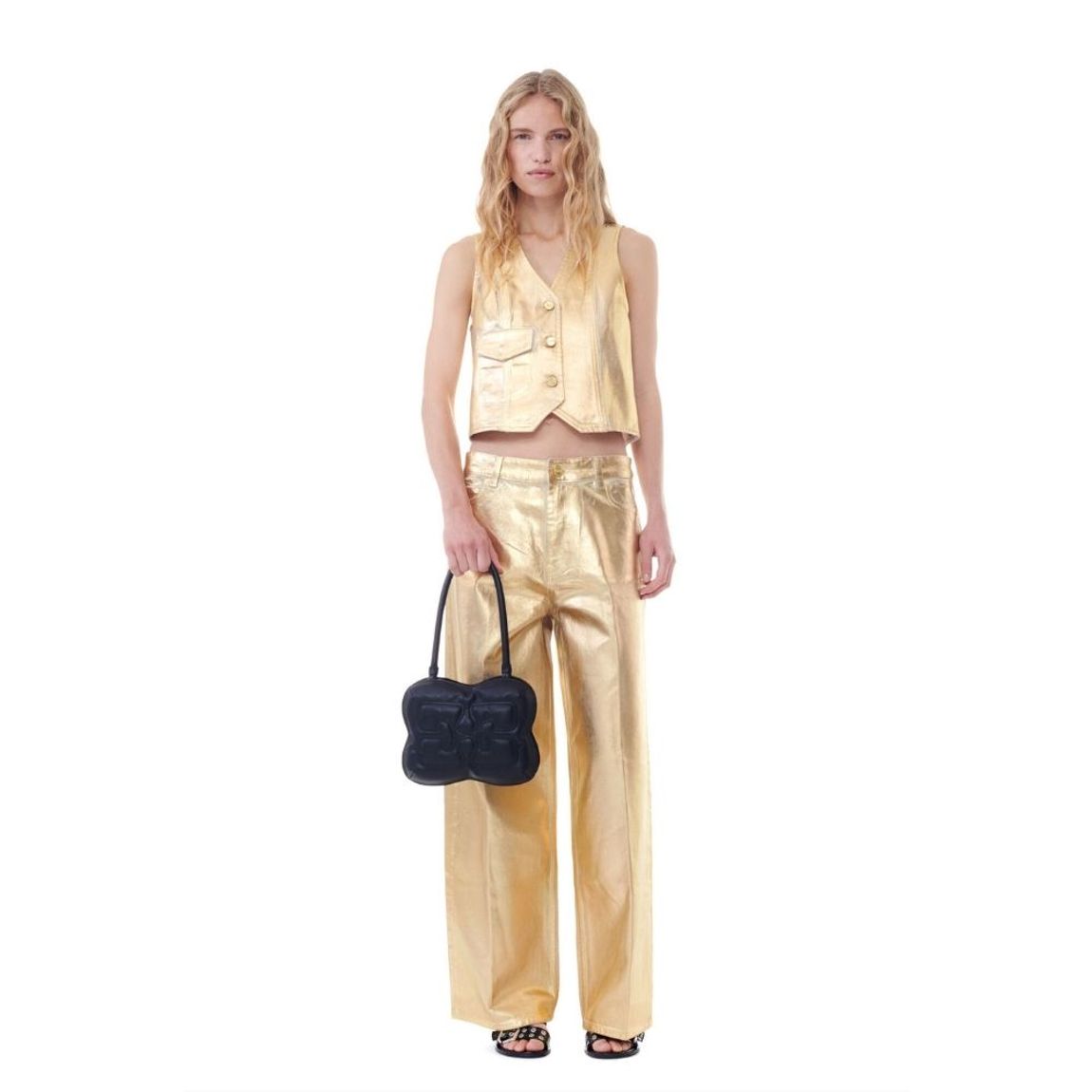 Colete Jeans Foil Ganni