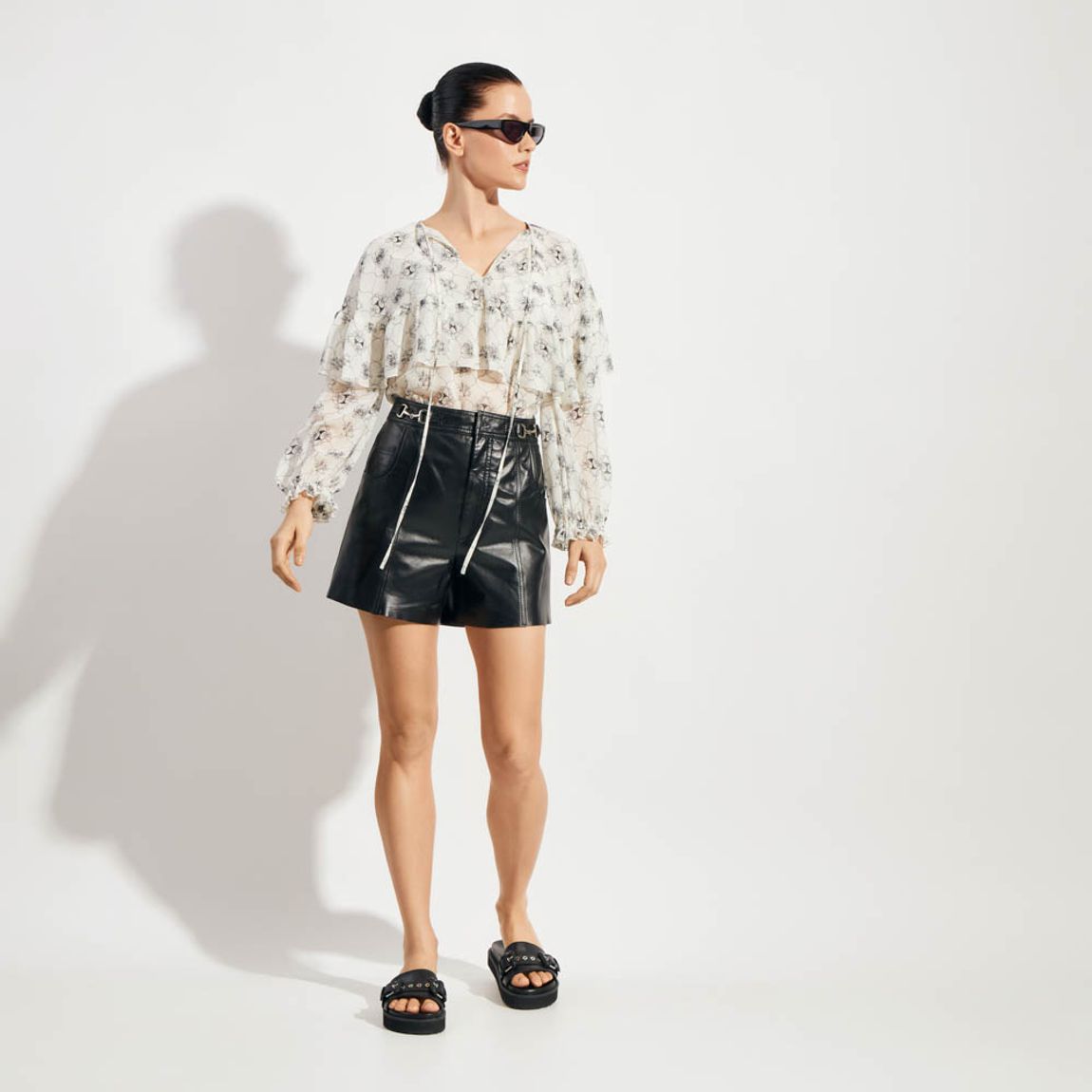 Blusa Georgette Garden Barb
