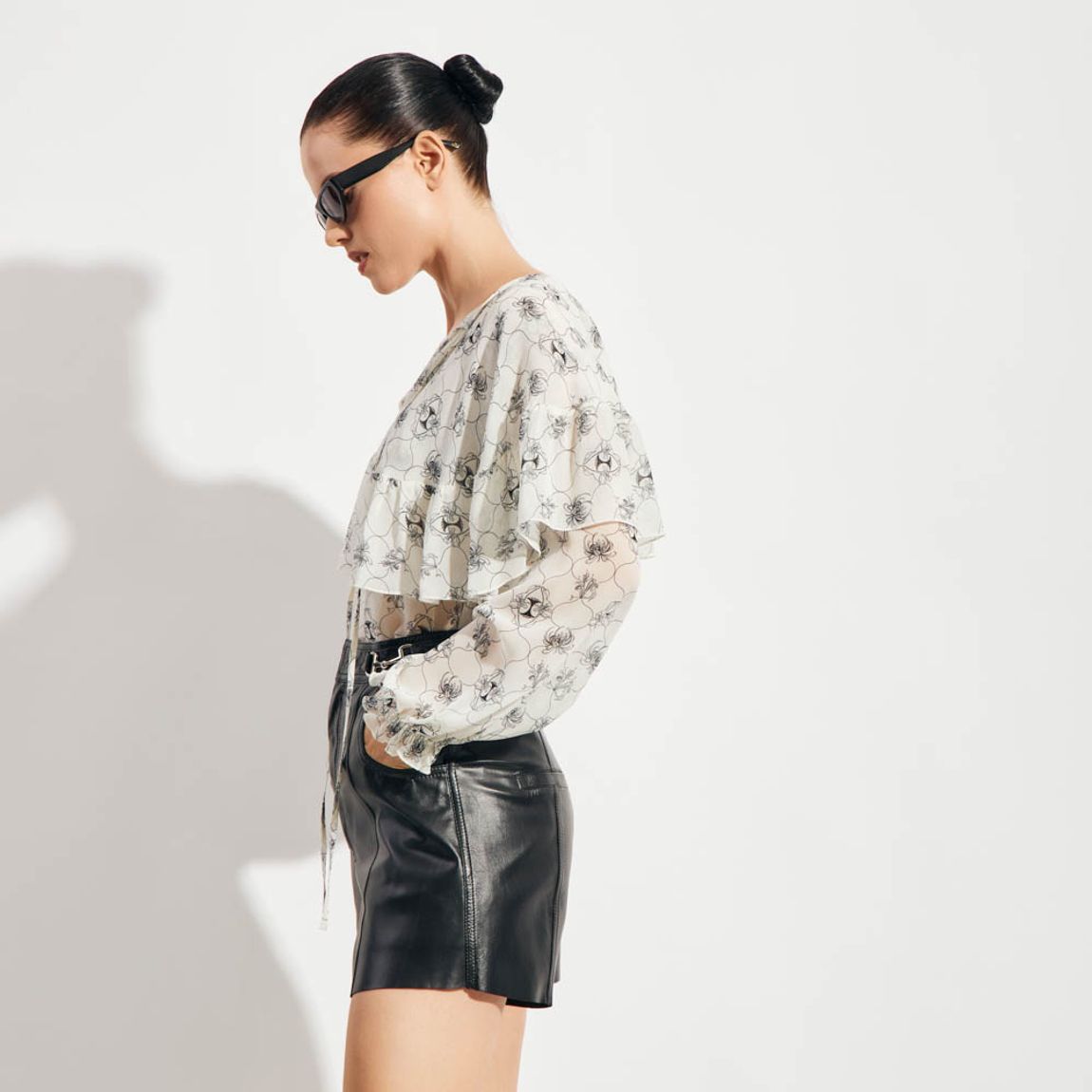 Blusa Georgette Garden Barb