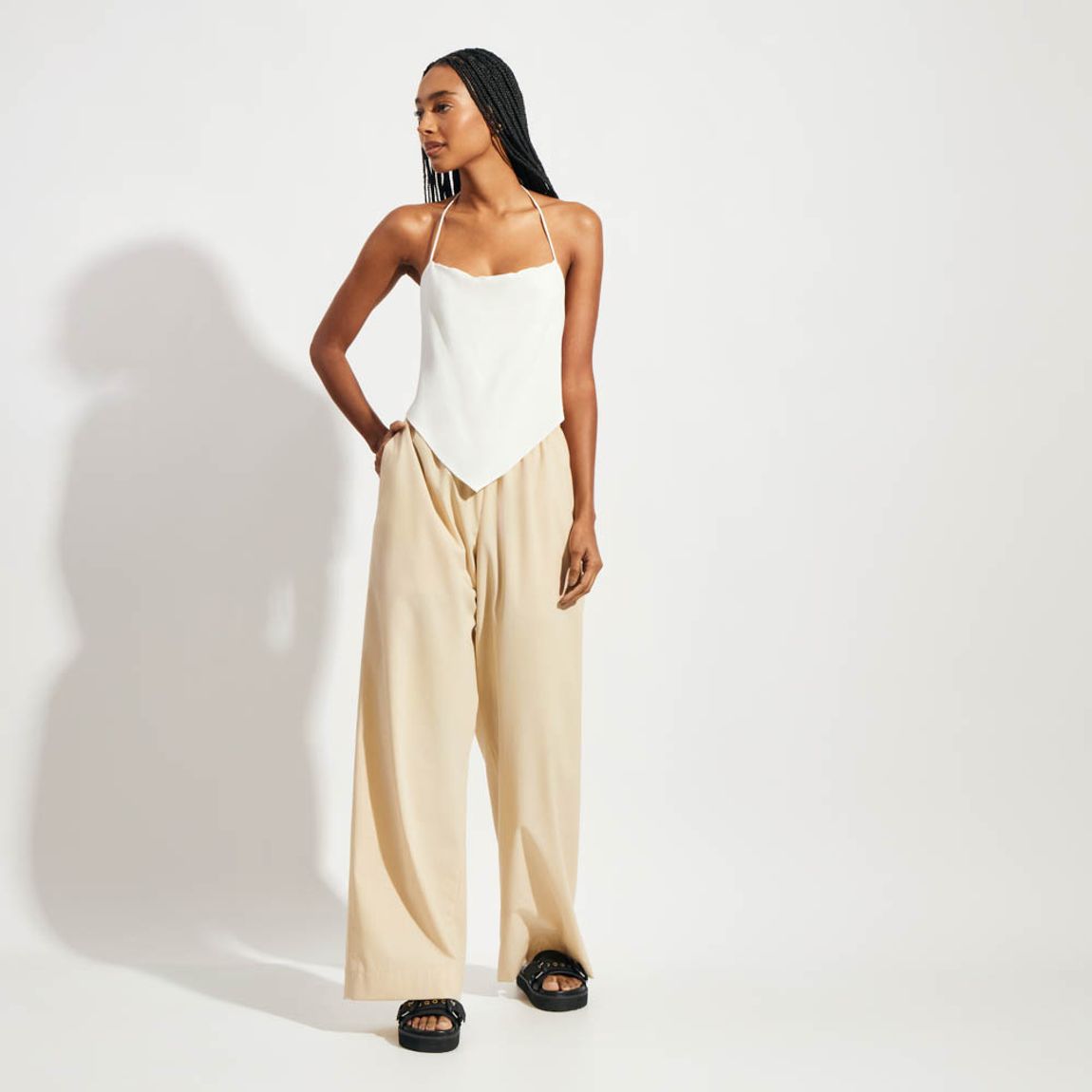 Blusa Crepe Square Pamela