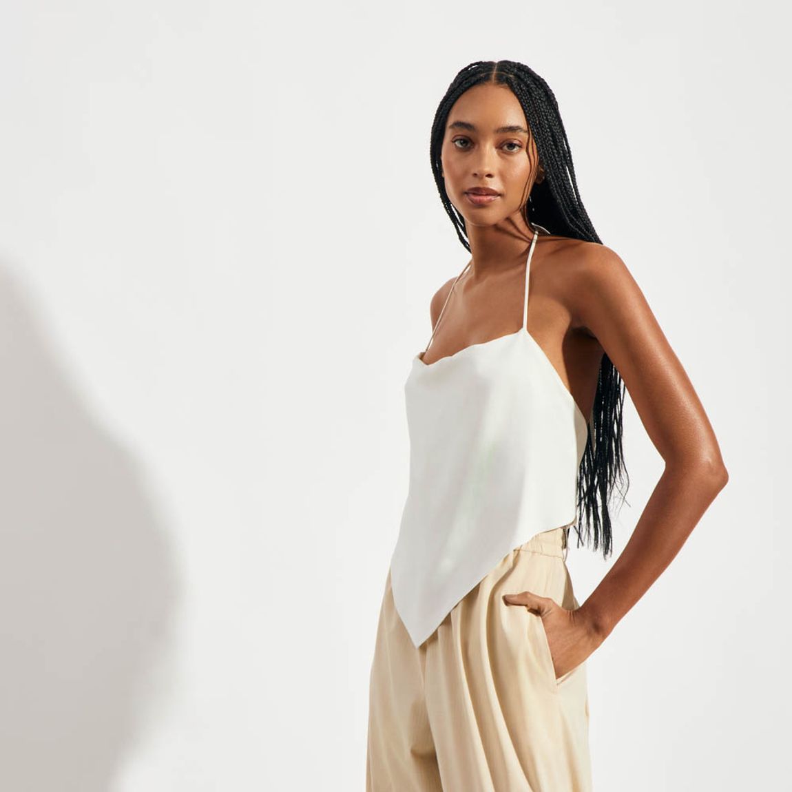 Blusa Crepe Square Pamela