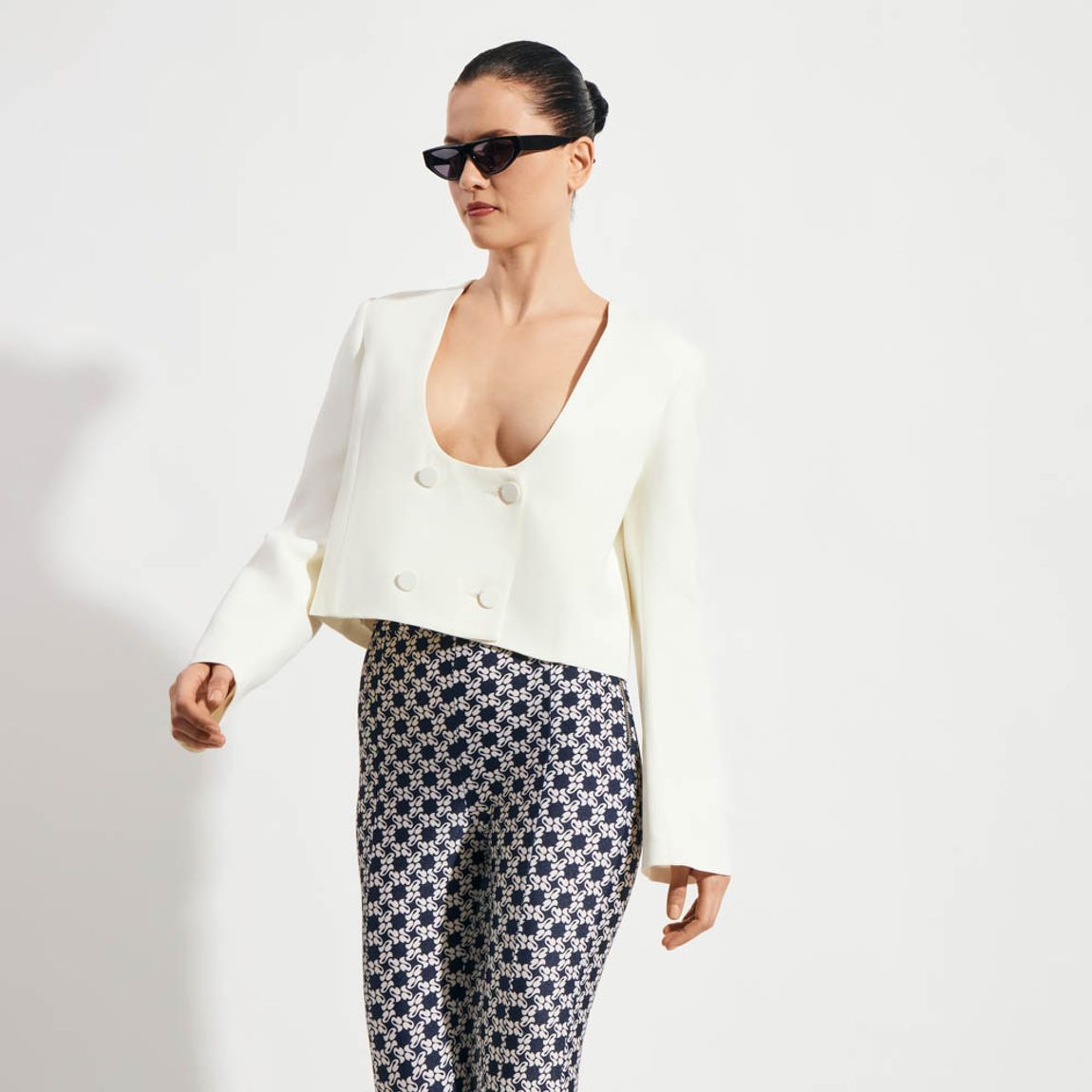 Blazer Crepe Square Paola