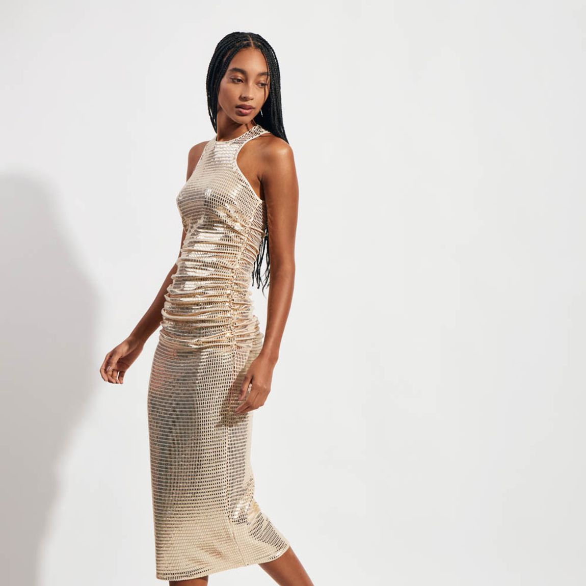 Vestido Geometric Gold Eloise
