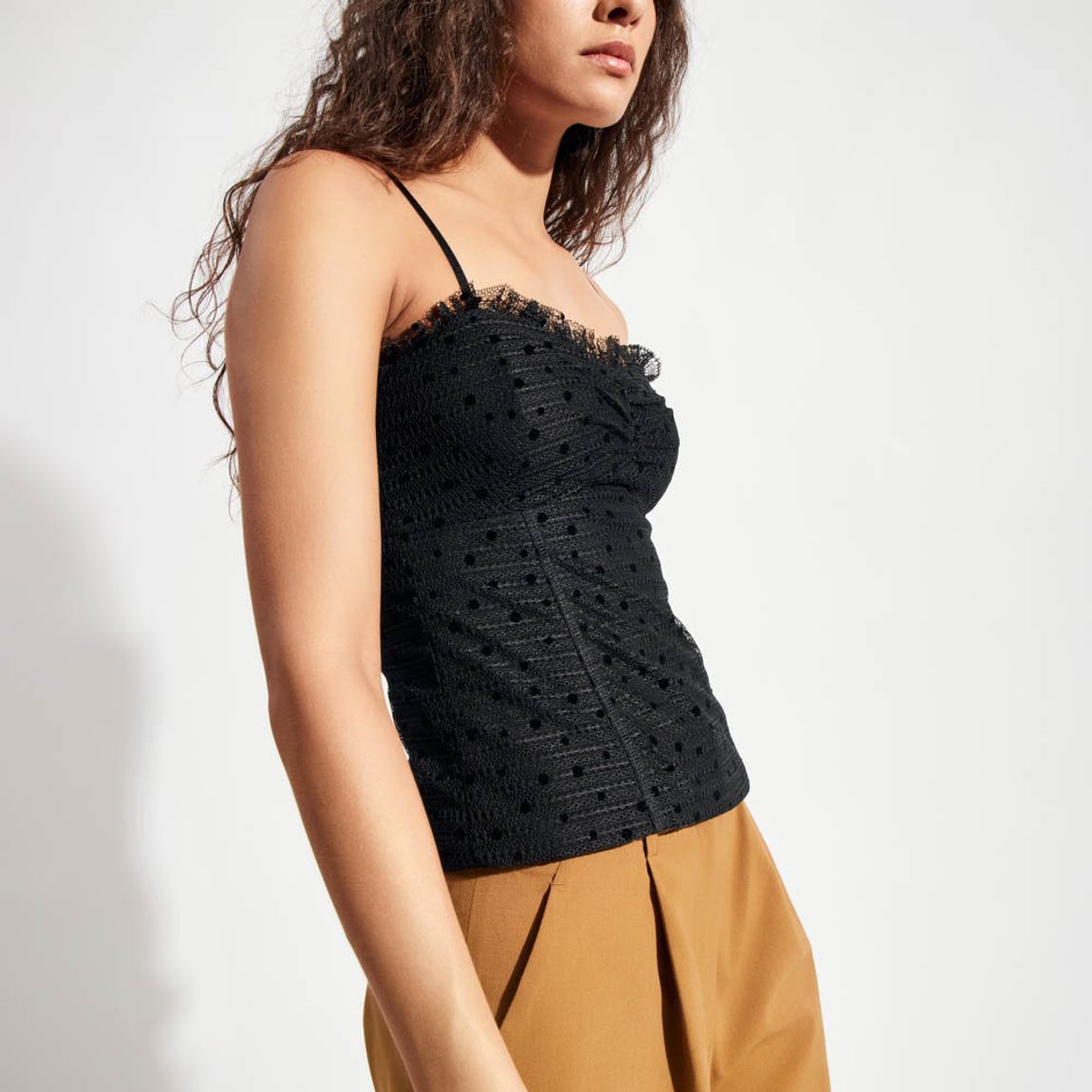 Blusa Renda Flocada Greta