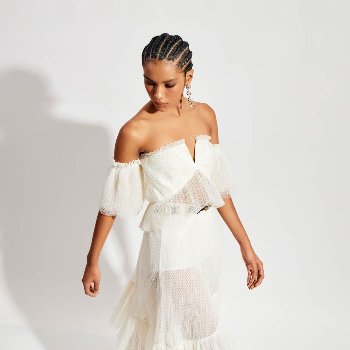 Blusa Tule Plissado Poa Poppy