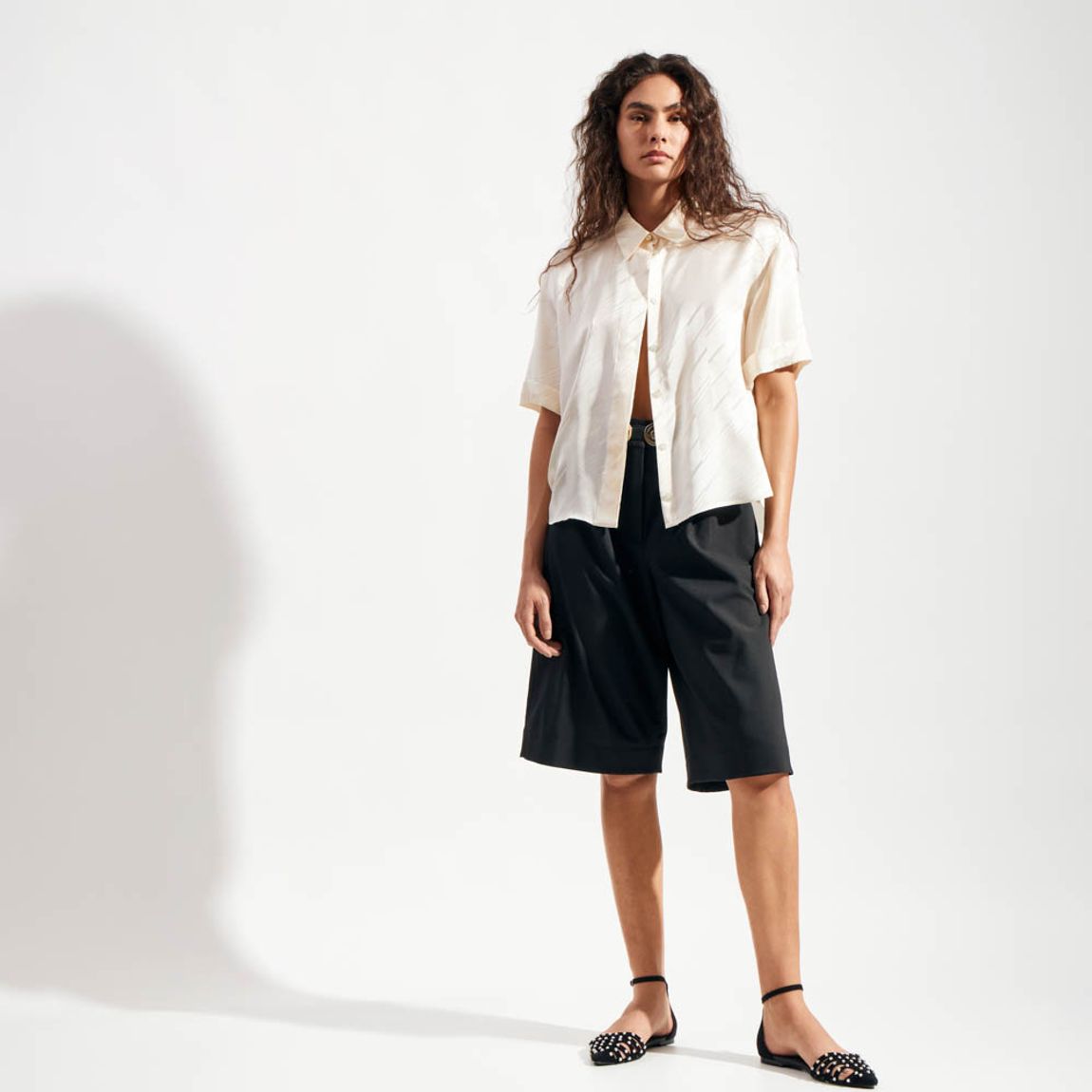 Camisa Jacquard Satin Sophie