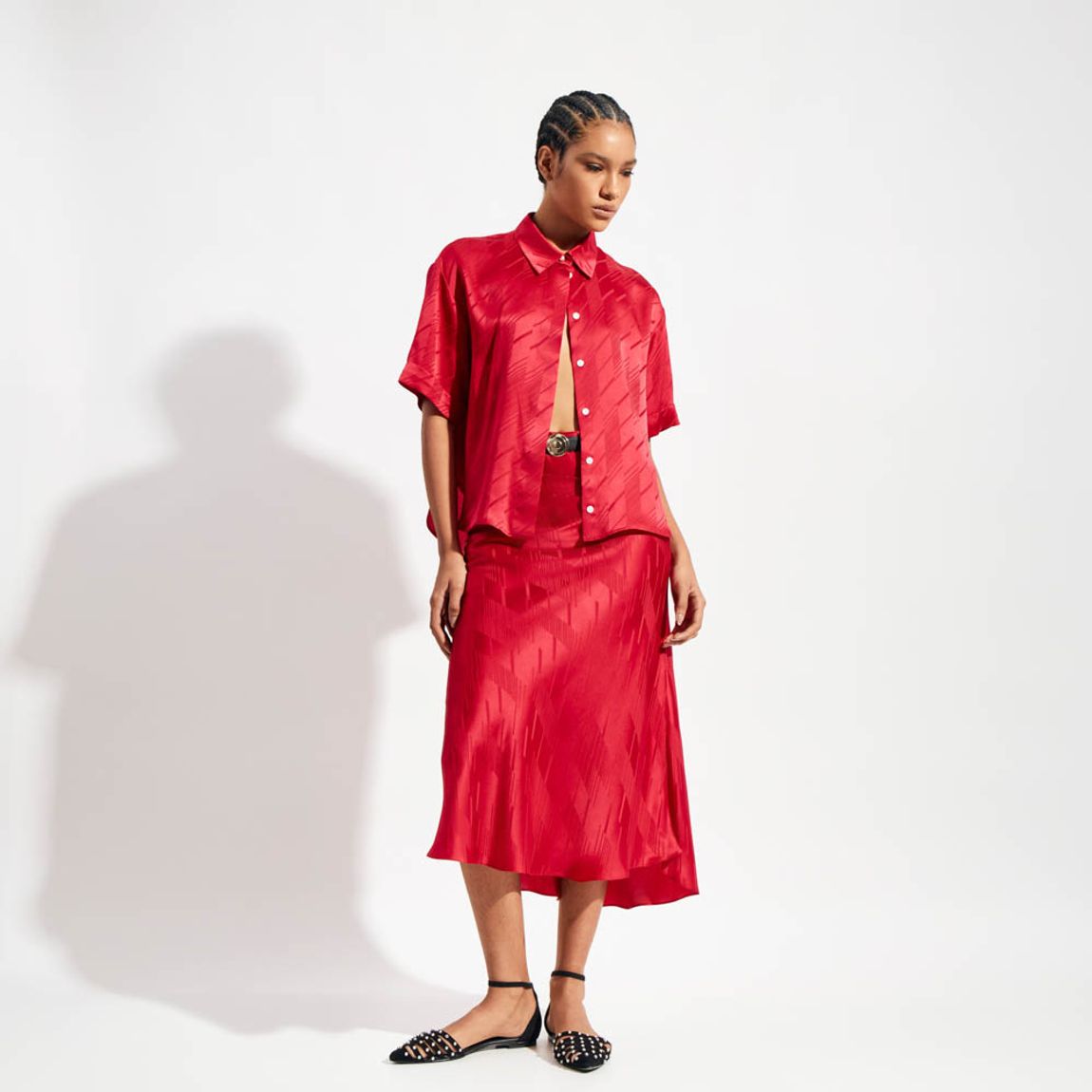 Saia Jacquard Satin Sierra