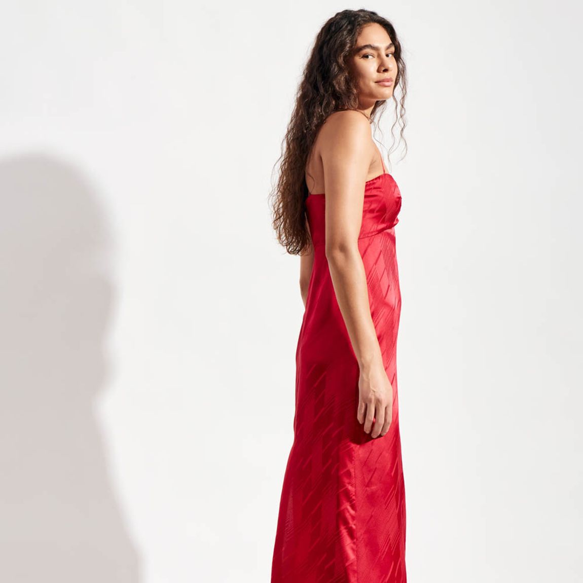 Vestido Jacquard Satin Sol