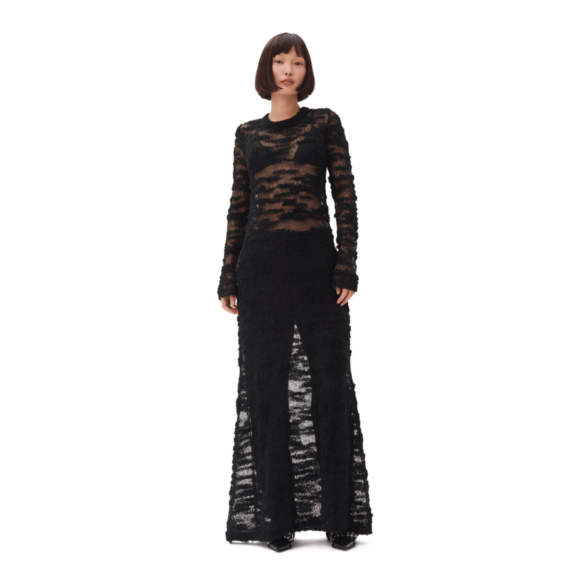 Vestido de Tricot Mohair Ganni