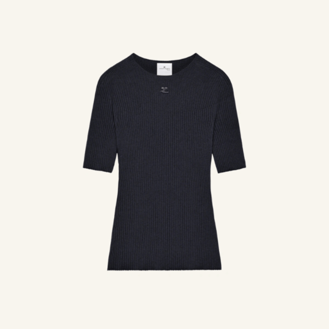 Blusa de Tricot Manga Curta Courrèges