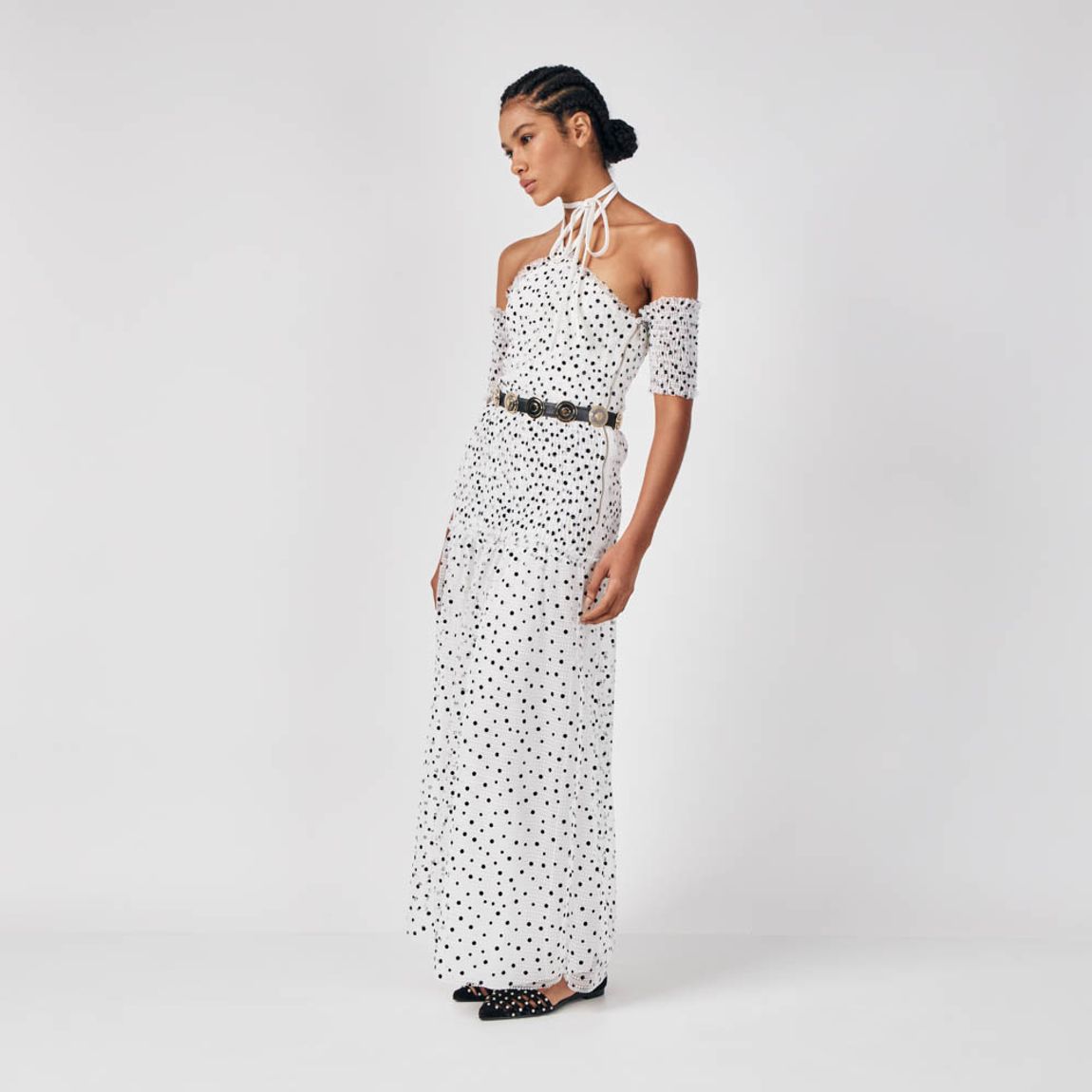 Vestido Renda Flocada Gal