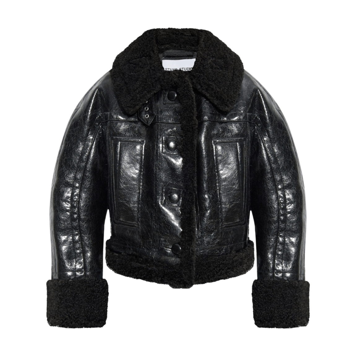 Jaqueta Faux Shearling Stand Studio