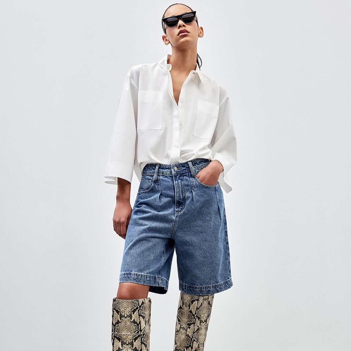 Bermuda Jeans Fivela Maite