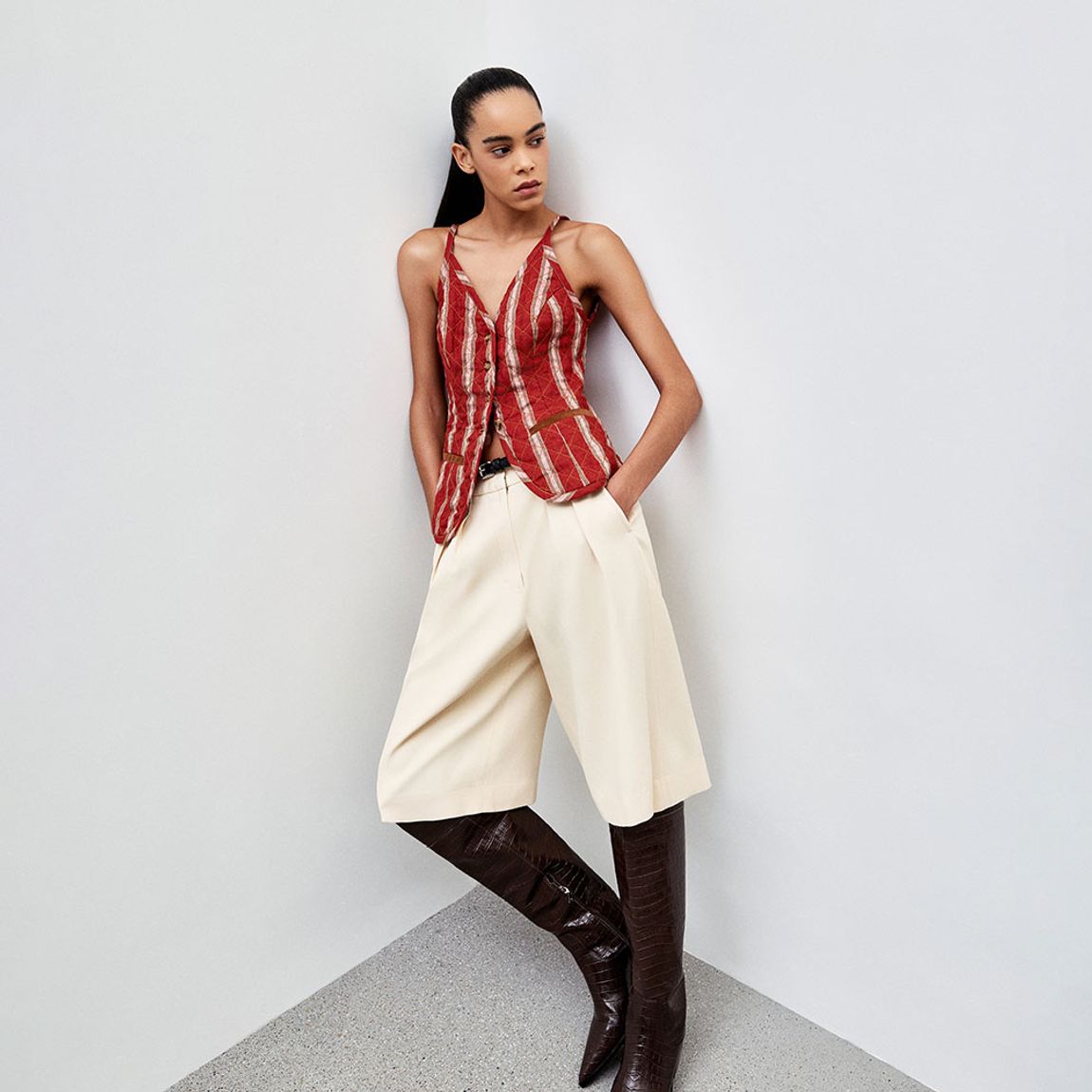 Blusa Linho Risca Carla