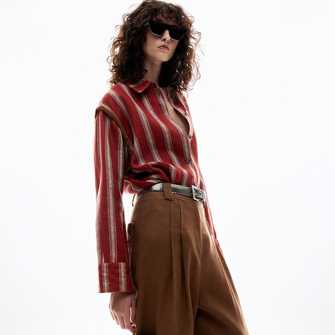 Camisa Linho Risca Cleo