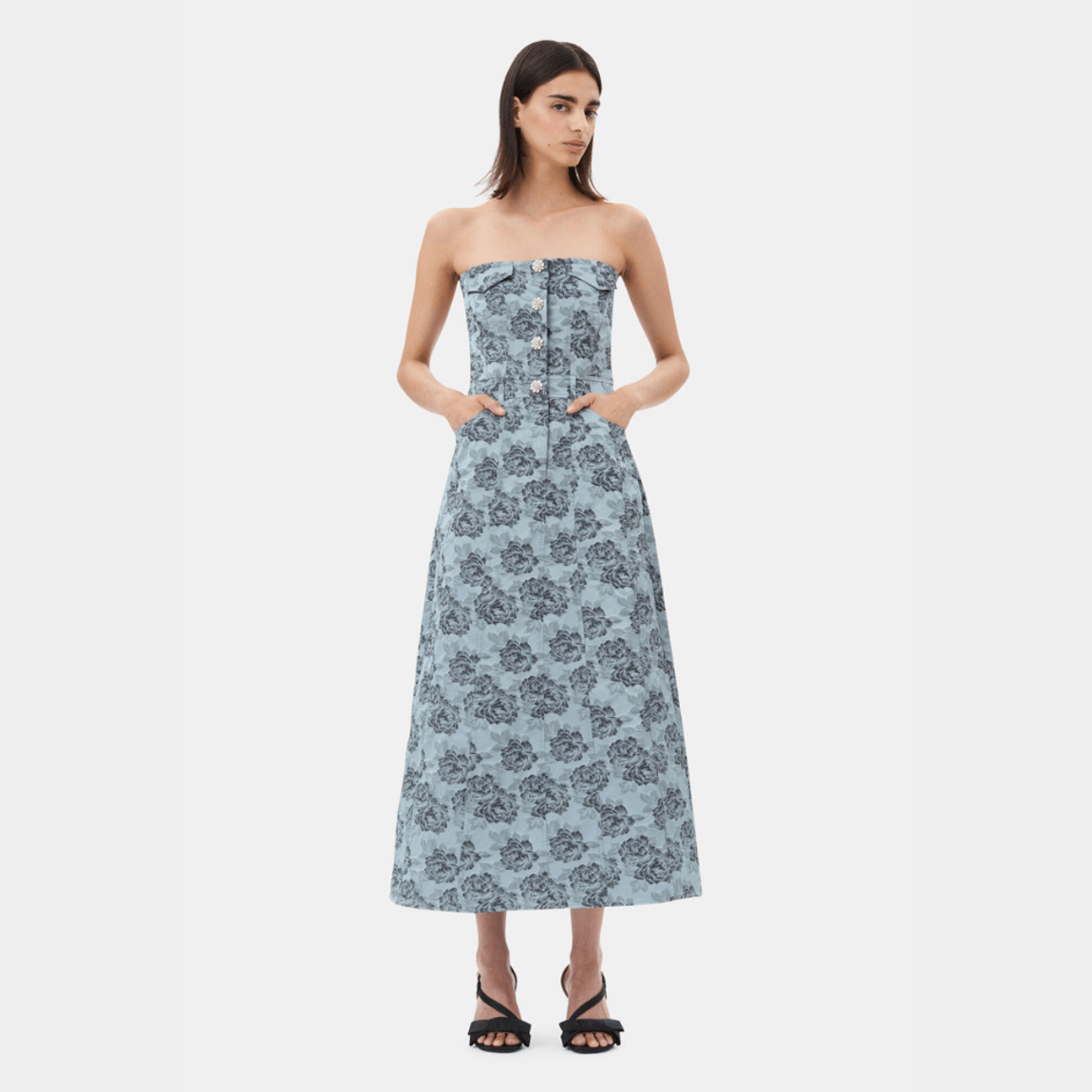 Vestido de Jacquard Midi Ganni