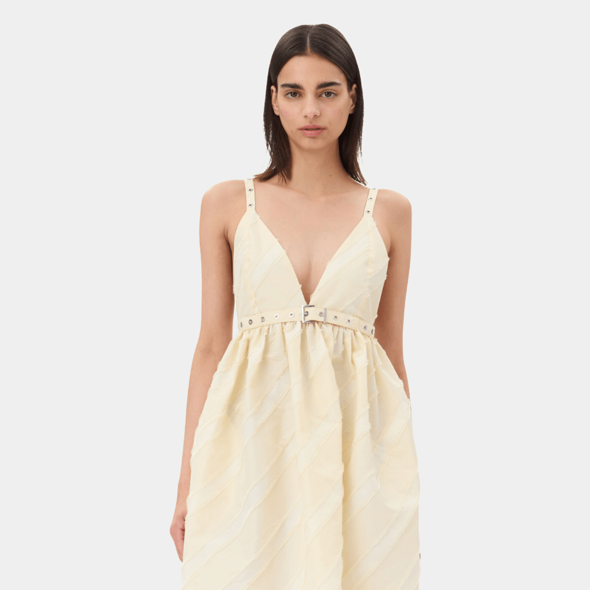 Vestido de Tafetá Ganni