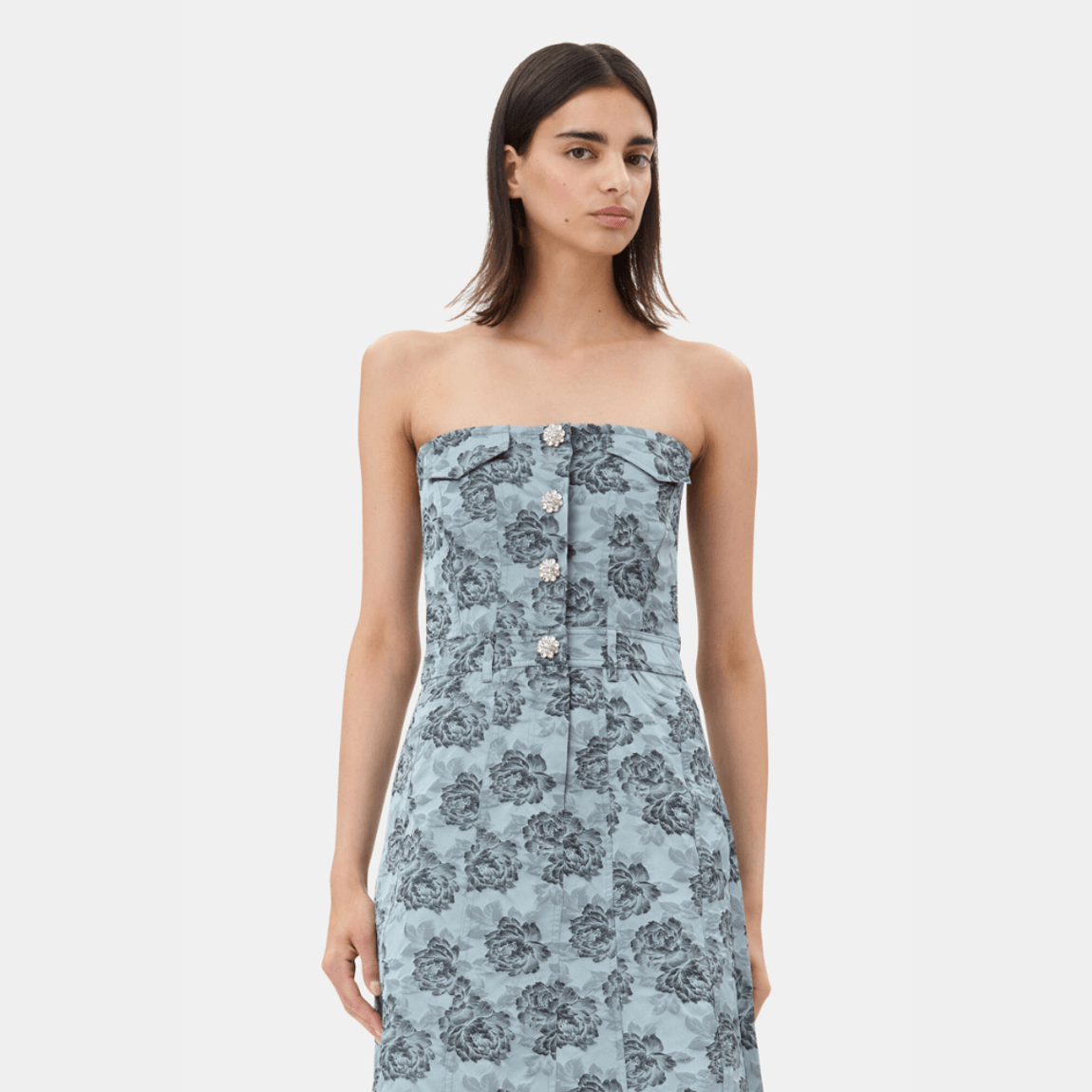 Vestido de Jacquard Midi Ganni