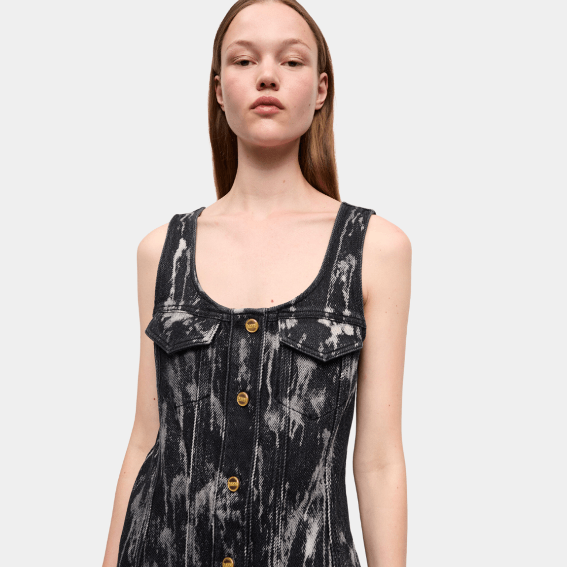 Vestido Jeans Pesado Ganni