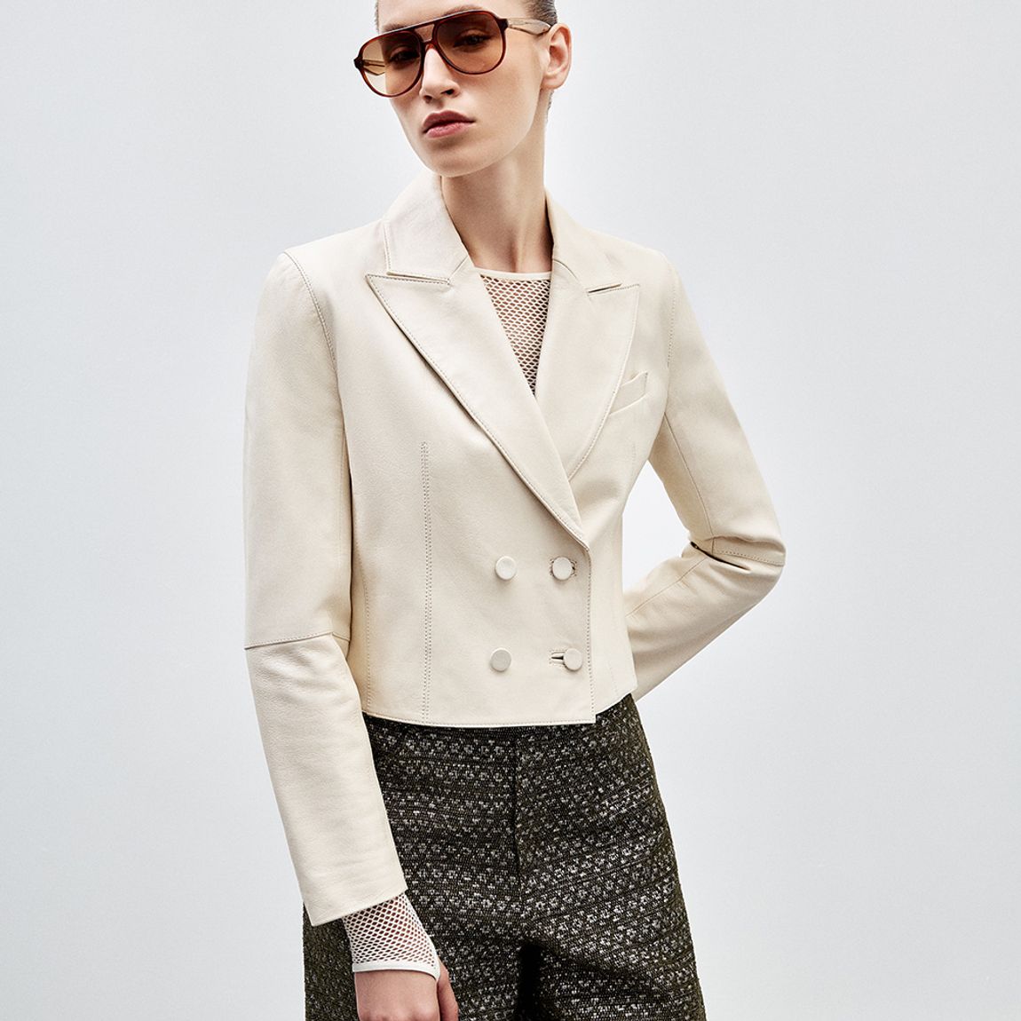 Blazer Couro Alfaiataria Vera