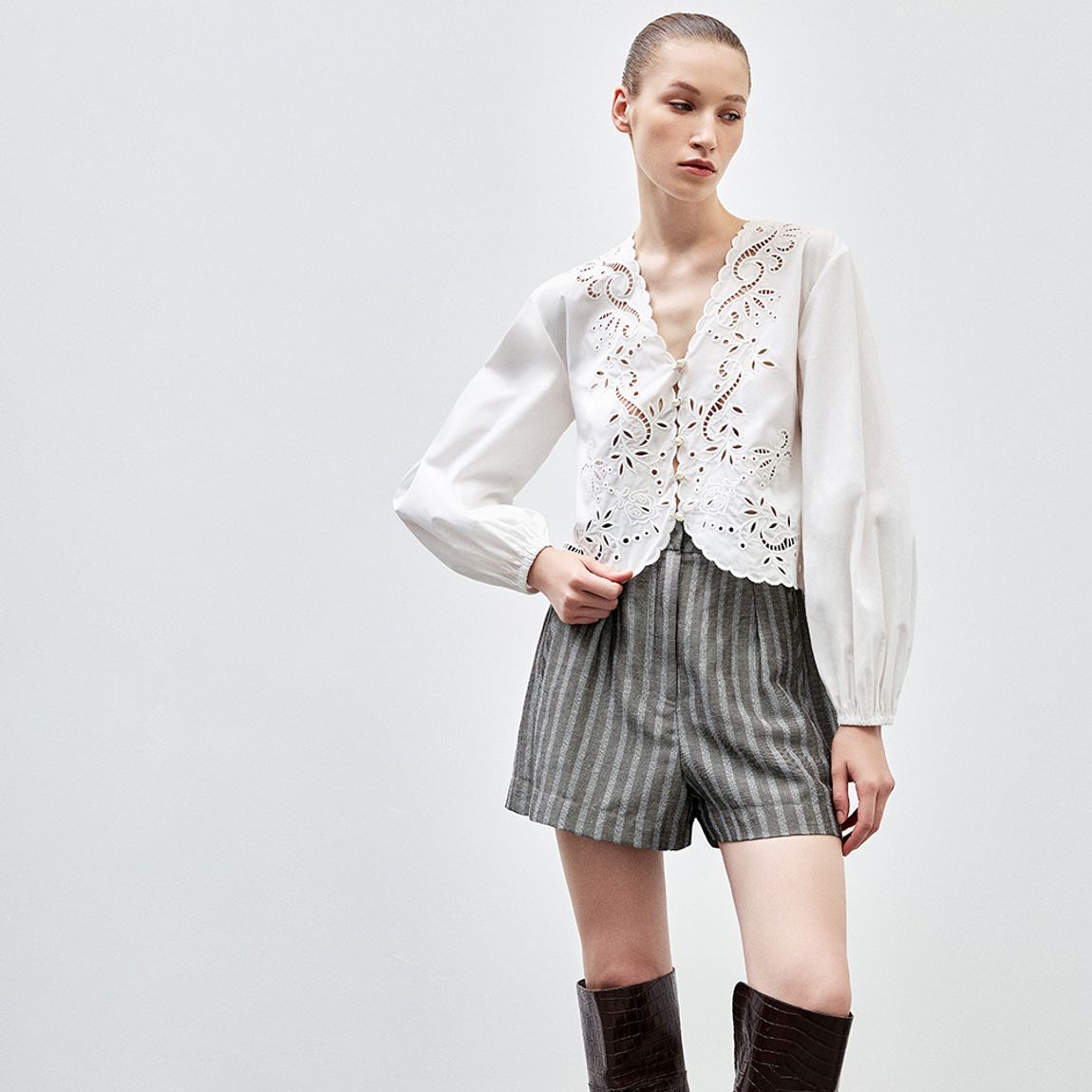 Camisa Tricoline Rechelieu Paulina