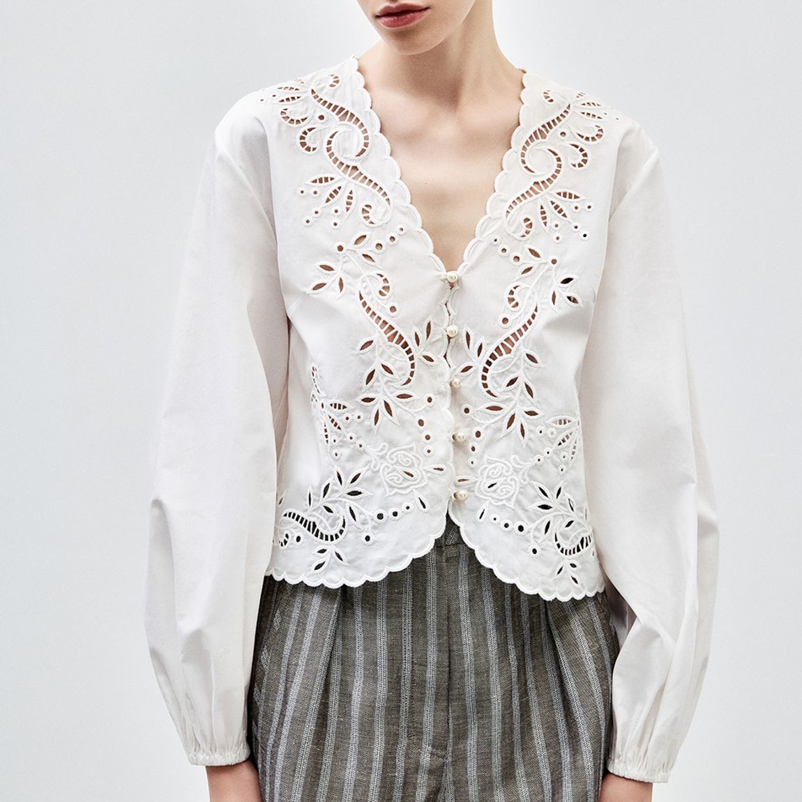 Camisa Tricoline Rechelieu Paulina