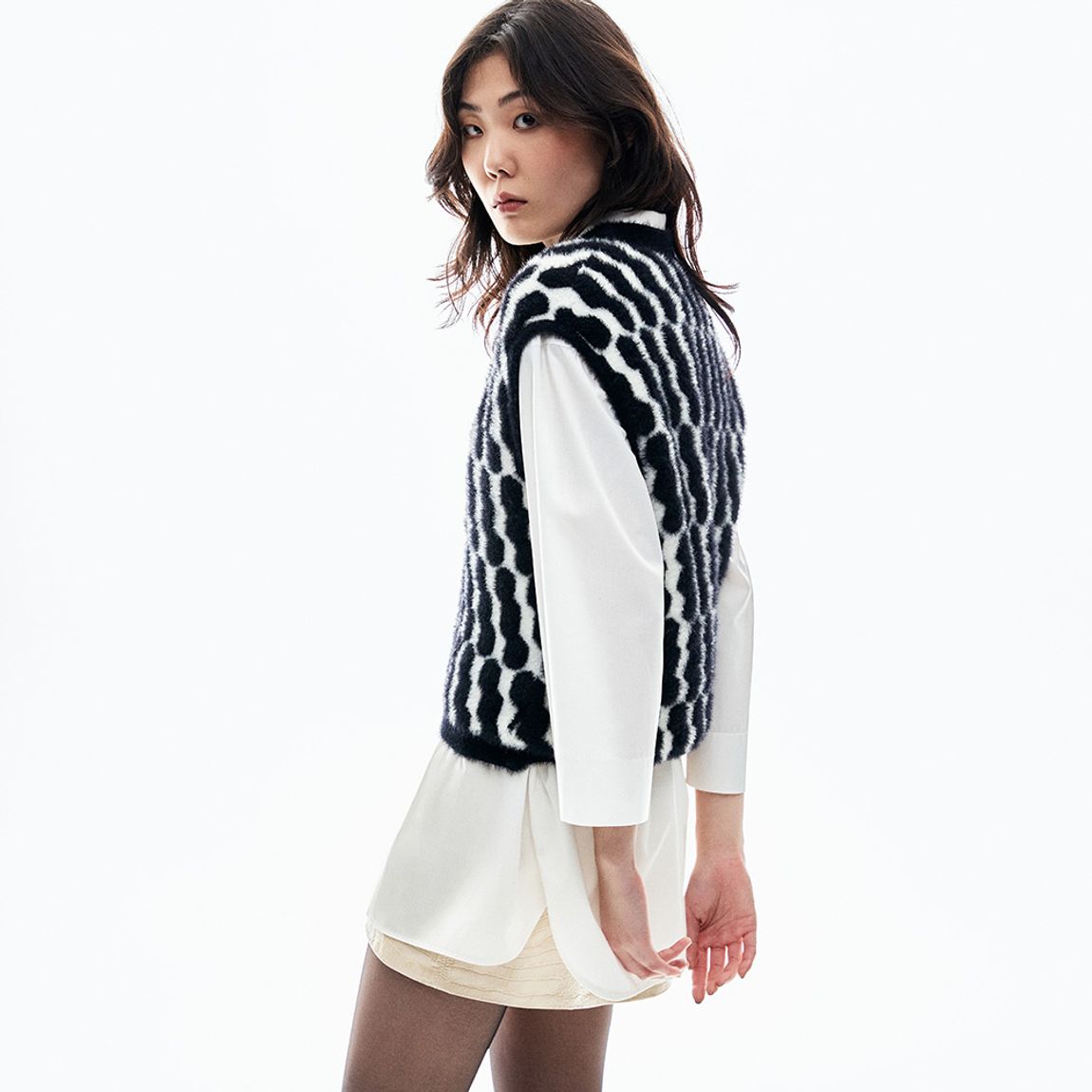 Colete Tricot Baguette Rose